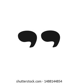 Quote Mark symbol icon vector EPS 10 illustration