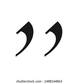Quote Mark symbol icon vector EPS 10 illustration
