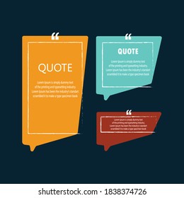 Quote mark template in different sizes Free Vector