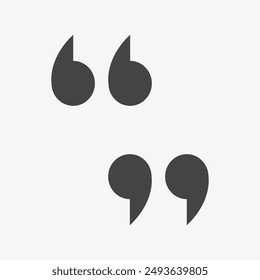 Quote mark for text, message, speech bubble. Vector
