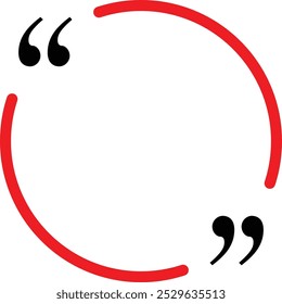 Quote marks bubble. Editable Stroke. Vector illustration