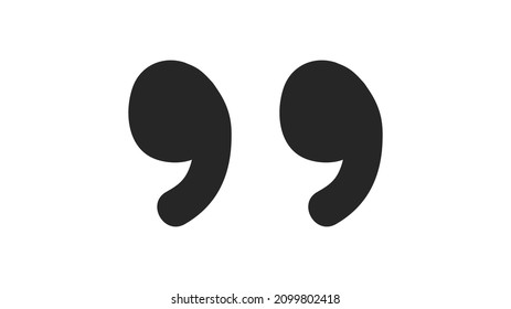 Quote marks. Doodle style. Vector illustration