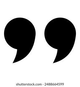 Quote Marks Icon Vector Illustration black
