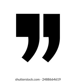 Quote Marks Icon Vector Illustration black