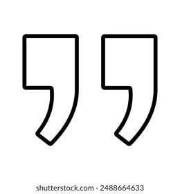 Quote Marks Icon Vector Illustration black