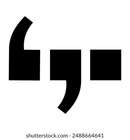 Quote Marks Icon Vector Illustration black