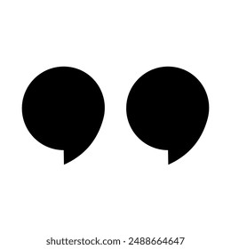 Quote Marks Icon Vector Illustration black