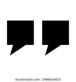 Quote Marks Icon Vector Illustration black