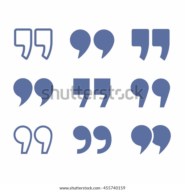 Quote Marks Set Vector Design Flat Stock Vector (Royalty ...