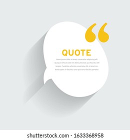 Quote modern design element. Creative quote and comment text frame template