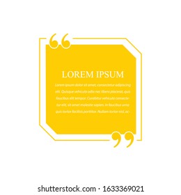 Quote modern design element. Creative quote and comment text frame template