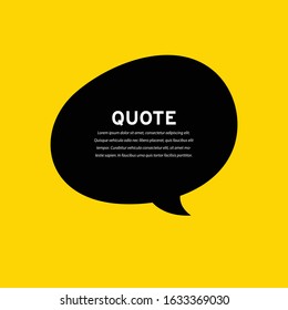 Quote modern design element. Creative quote and comment text frame template