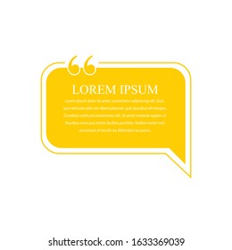 Quote modern design element. Creative quote and comment text frame template