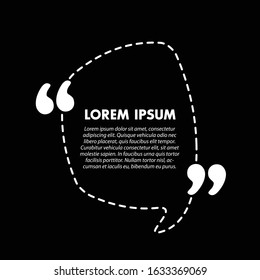 Quote modern design element. Creative quote and comment text frame template