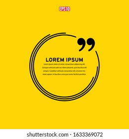 Quote modern design element. Creative quote and comment text frame template