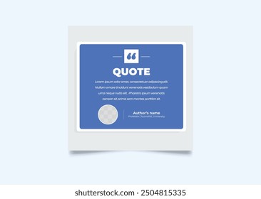 Quote modern design elements for social media and web designs. Creative quote and comment text frame template.