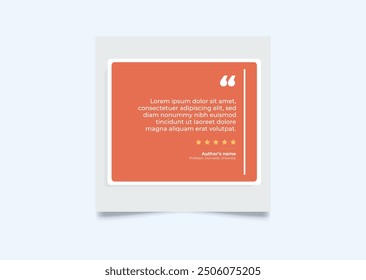 Zitieren Sie moderne Design-Elemente für Social Media und Web-Designs. Vorlage für kreative Zitat- und Kommentartextrahmen