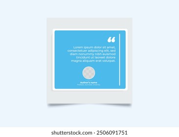 Quote modern design elements for social media and web designs. Creative quote and comment text frame template.