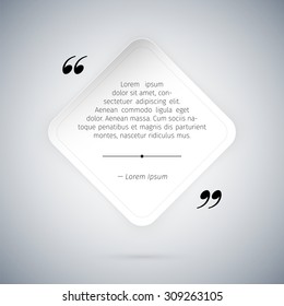 Quote on White Paper Sheet Template
