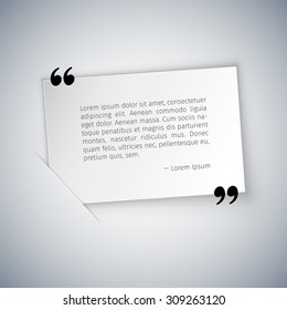 Quote On White Rectangular Sheet Template