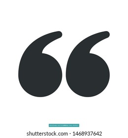 Quote open icon vector illustration logo template for many purpose