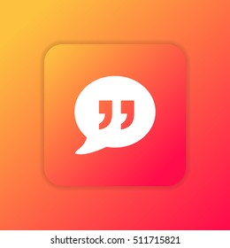 Quote orange bright app ui/ux Icon / Logo design