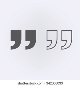 Quote outline icon . Vector illustration