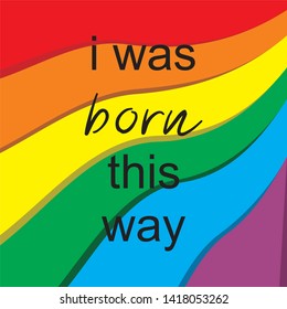 quote poster with pride flag for lgbt people