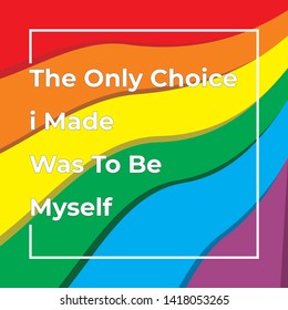 quote poster with pride flag for lgbt people