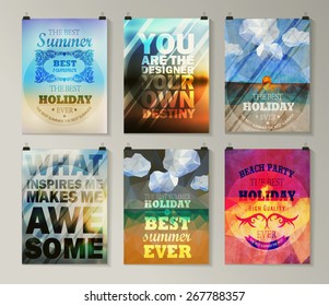 Quote poster. Typographical background. Creative retro design