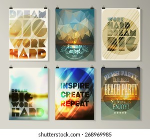 Quote poster. Typographical background. Creative retro design
