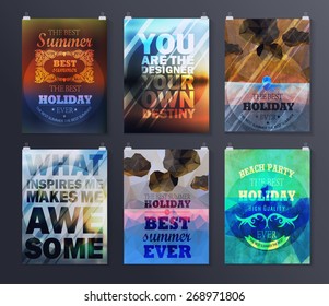 Quote poster. Typographical background. Creative retro design