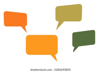 Quote, question, message, text frame templates. Set of vector isolated on white background.