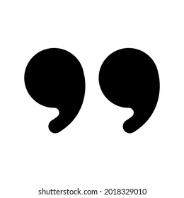 Quote. Quotes icon. Quote outline. Speech marks, inverted commas or talking mark.