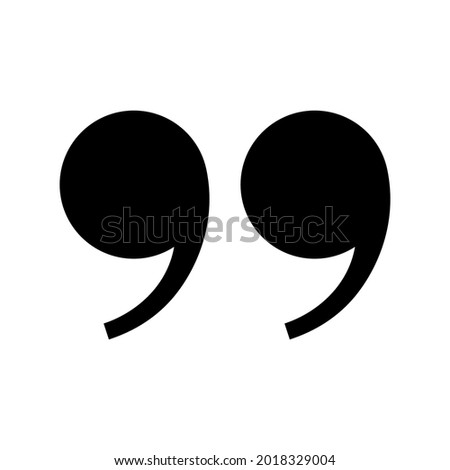 Quote. Quotes icon. Quote outline. Speech marks, inverted commas or talking mark.