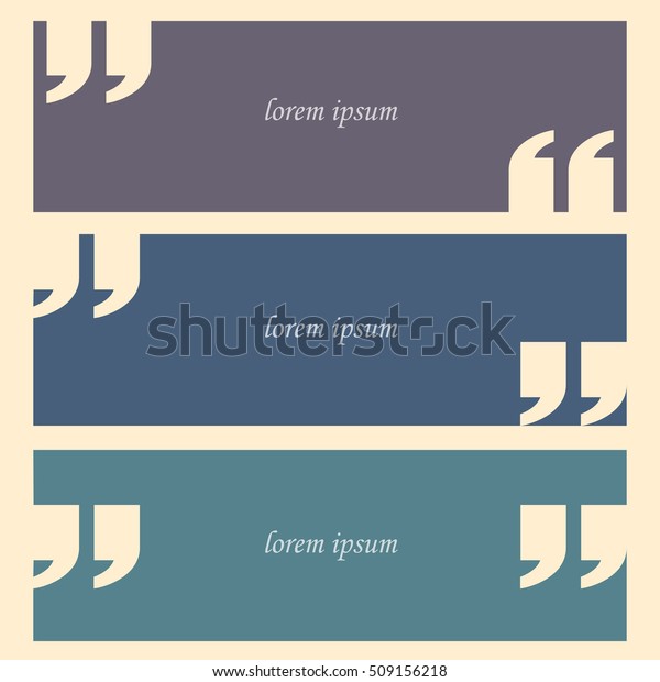 Quote Quotes On Banners Retro Colors Stock Vector (Royalty Free ...