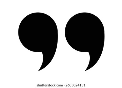 Quote right icon isolated. Black quotes icon. Vector illustrator