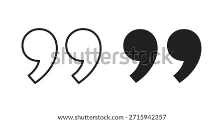 Quote right icon in simple modern vector format. EPS icon pack