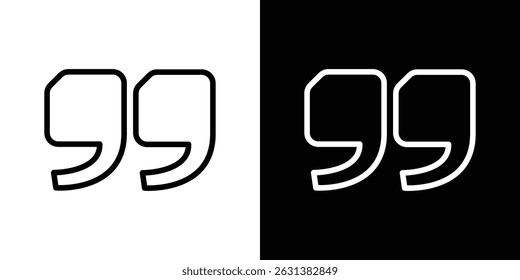 Quote right icon vector for web, computer and mobile apps