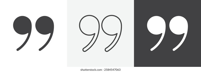 Quote right icons graphics pack vectors.