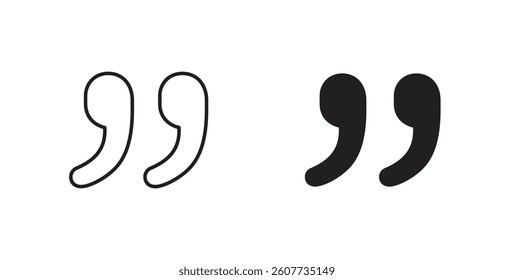 Quote right icons vectors graphic designs