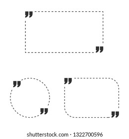 Quote set on isolated white background, vector illustration