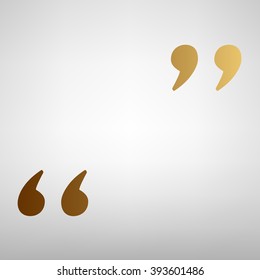 Quote sign. Flat style icon