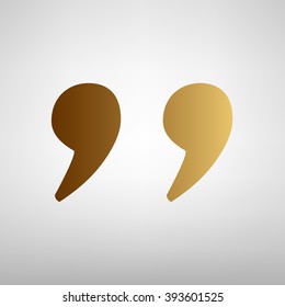 Quote sign. Flat style icon