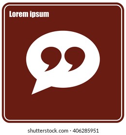 Quote sign icon
