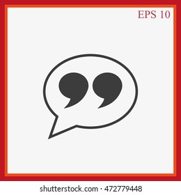 Quote sign icon