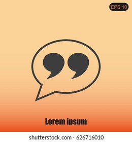 Quote sign icon