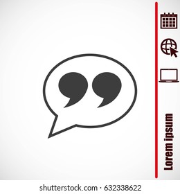 Quote sign icon