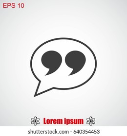 Quote sign icon