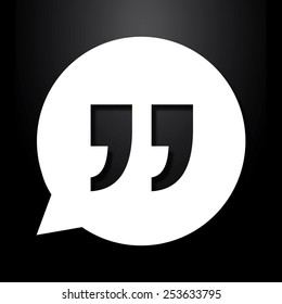 Quote sign icon. Modern background